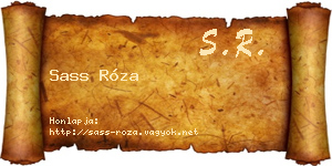 Sass Róza névjegykártya