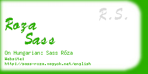 roza sass business card