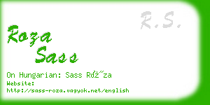 roza sass business card